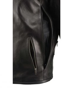 Cool-Tec Jackets Milwaukee Leather MLM1502 Men's Black'Cool-Tec' Vented Leather Scooter Jacket