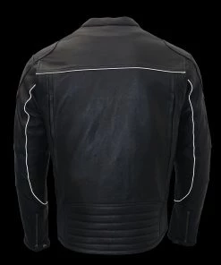 Cool-Tec Jackets Milwaukee Leather MLM1502 Men's Black'Cool-Tec' Vented Leather Scooter Jacket