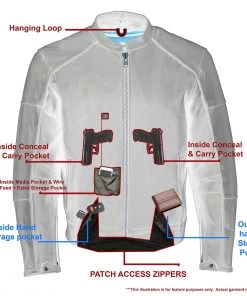 Milwaukee Leather MLM1507 Men's Black ‘Super-Clean’ Sport Style Biker Jacket