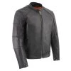 Milwaukee Leather LU1507 Men's 'Slick' Black Sport Style MC Jacket Leather Motorcycle Jackets