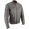 Milwaukee Leather MLM1509 Men's Distressed Brown ‘2 In 1’ Leather Jacket With Zip-Off Sleeves Leather Motorcycle Jackets