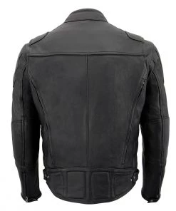Milwaukee Leather MLM1513 Men's Black'Heated' Vented Scooter Leather Jacket Leather Motorcycle Jackets