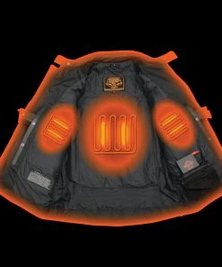 Milwaukee Leather MLM1514SET Men's Black ‘ALL SEASONS’ Leather Jacket With Heated And Cool-Tec Technology