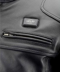 Milwaukee Leather MLM1514SET Men's Black ‘ALL SEASONS’ Leather Jacket With Heated And Cool-Tec Technology