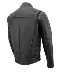 Milwaukee Leather MLM1514SET Men's Black ‘ALL SEASONS’ Leather Jacket With Heated And Cool-Tec Technology