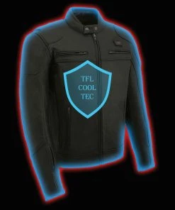 Milwaukee Leather MLM1514SET Men's Black ‘ALL SEASONS’ Leather Jacket With Heated And Cool-Tec Technology