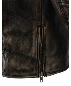 Milwaukee Leather MLM1515 Men's'Triple Stitched' Beltless Distressed Brown Leather Jacket