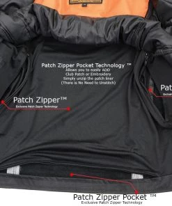 Milwaukee Leather MLM1515 Men's'Triple Stitch' Beltless Black Leather Moto Jacket Leather Motorcycle Jackets