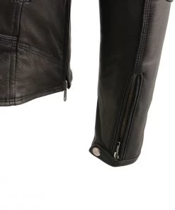 Milwaukee Leather MLM1516 Men's Triple Stitch Black Lightweight Biker Leather Jacket