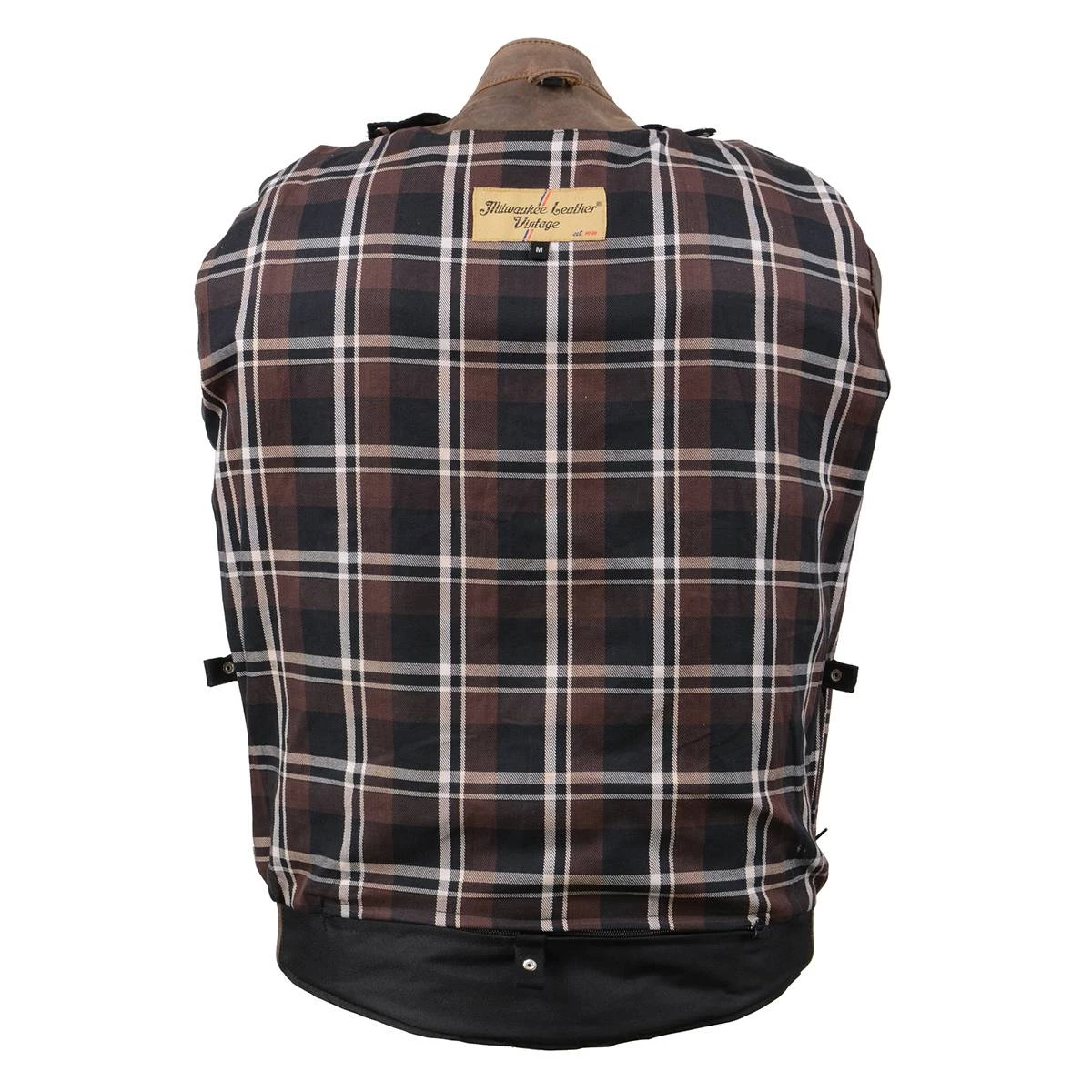 Leather Motorcycle Jackets Milwaukee Leather MLM1518 Men's 'Vintage Crazy Horse' Brown Leather Jacket With Full Sleeve Removable Hoodie