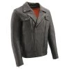 Leather Motorcycle Jackets Milwaukee Leather MLM1520 Men's Pistol Pete Vented Black Leather Cruiser Jacket