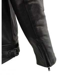 Leather Motorcycle Jackets Milwaukee Leather MLM1520 Men's Pistol Pete Vented Black Leather Cruiser Jacket