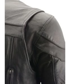 Milwaukee Leather MLM1526 Men's Black'Cool-Tec' Leather Sporty Scooter Jacket Cool-Tec Jackets