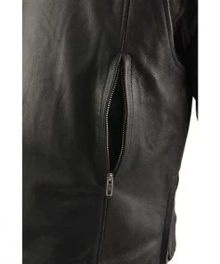 Milwaukee Leather MLM1526 Men's Black'Cool-Tec' Leather Sporty Scooter Jacket Cool-Tec Jackets
