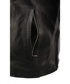 Milwaukee Leather MLM1526 Men's Black'Cool-Tec' Leather Sporty Scooter Jacket Cool-Tec Jackets