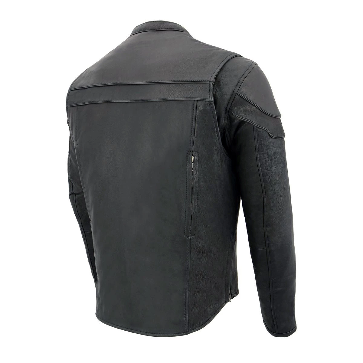 Milwaukee Leather MLM1526 Men's Black 'Cool-Tec' Leather Sporty Scooter Jacket Cool-Tec Jackets