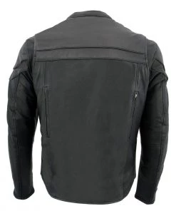 Milwaukee Leather MLM1526 Men's Black'Cool-Tec' Leather Sporty Scooter Jacket Cool-Tec Jackets