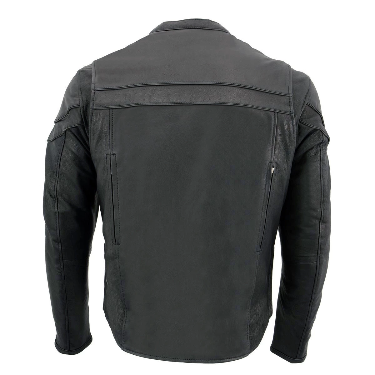 Milwaukee Leather MLM1526 Men's Black 'Cool-Tec' Leather Sporty Scooter Jacket Cool-Tec Jackets