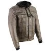 Milwaukee Leather MLM1538 Men's Distressed Brown Leather ‘Utility Pocket’ Vented Jacket With Removable Hoodie Motorcycle Vests