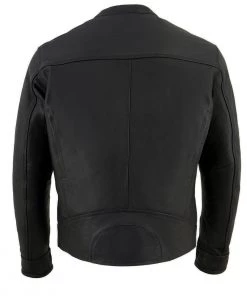 Milwaukee Leather MLM1551 Men's Black'Cool-Tec' Leather Sporty Scooter Jacket