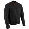 Milwaukee Leather MLM1551 Men's Black 'Cool-Tec' Leather Sporty Scooter Jacket