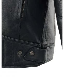 Leather Motorcycle Jackets Milwaukee Leather MLM1560 Men's Long Body Vented Black Leather Jacket