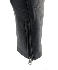 Leather Motorcycle Jackets Milwaukee Leather MLM1560 Men's Long Body Vented Black Leather Jacket