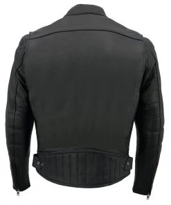 Leather Motorcycle Jackets Milwaukee Leather MLM1560 Men's Long Body Vented Black Leather Jacket