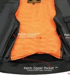 Milwaukee Leather MLM3510 Men's Black ‘Dual Closure’ Open Neck Club Leather Vest Motorcycle Vests