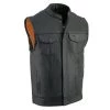 Milwaukee Leather MLM3514 Men's Black 'Cool-Tec' ‘Club Style Vest’ Leather Vest Cool-Tec Vests