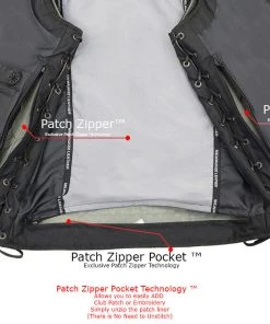 Motorcycle Vests Milwaukee Leather MLM3521 Men's Distressed Gray Side Lace Leather Vest