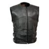 Motorcycle Vests Milwaukee Leather MLM3530 Men's Black SWAT Style Leather Biker Vest