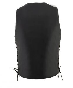 Milwaukee Leather MLM3541 Men's Black'Cool-Tec' 10-Pocket Leather Vest