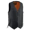 Milwaukee Leather MLM3541 Men's Black 'Cool-Tec' 10-Pocket Leather Vest