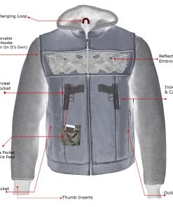 Leather Motorcycle Jackets Milwaukee Leather MLM3562 Men's'2 In 1' Distressed Grey Leather Vest With Reflective Skulls