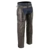 Milwaukee Leather MLM5500 Men's Distressed Brown Four Pocket Thermal Lined Leather Chaps Motorcycle Pants & Chaps