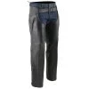 Milwaukee Leather MLM5502 Men's Black 'Cool-Tec' Leather Chaps With Zippered Thigh Pockets Cool-Tec Chaps