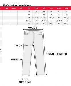 Motorcycle Pants & Chaps Milwaukee Leather MLM5513 Men's Black'Heated' Leather Chaps With Zippered Thigh Pockets