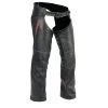 Milwaukee Leather MLM5535 Men's Vintage Grey Slate Leather Chaps With Color Accent Zipper Motorcycle Pants & Chaps