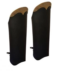 Motorcycle Pants & Chaps Milwaukee Leather MLM5555 Unisex Brown Leather Half Chaps With Back Zipper