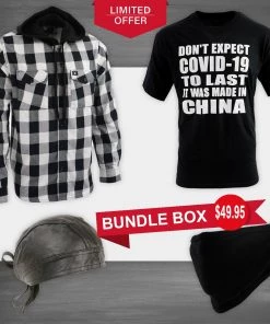 Riding Gear Men’s Box-2 Bundle Pack With NexGen Flannel Hoodie, Biker Clothing T-Shirt, Milwaukee Leather Skull Cap And Milwaukee Leather Face Mask