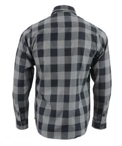 NexGen MNG11630 Men's Black And Grey Long Sleeve Cotton Flannel Shirt Riding Gear