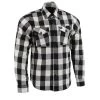 Riding Gear NexGen MNG11633 Men's Black And White Long Sleeve Cotton Flannel Shirt