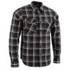 Riding Gear NexGen MNG11643 Men's Brown And Black With White Long Sleeve Cotton Flannel Shirt