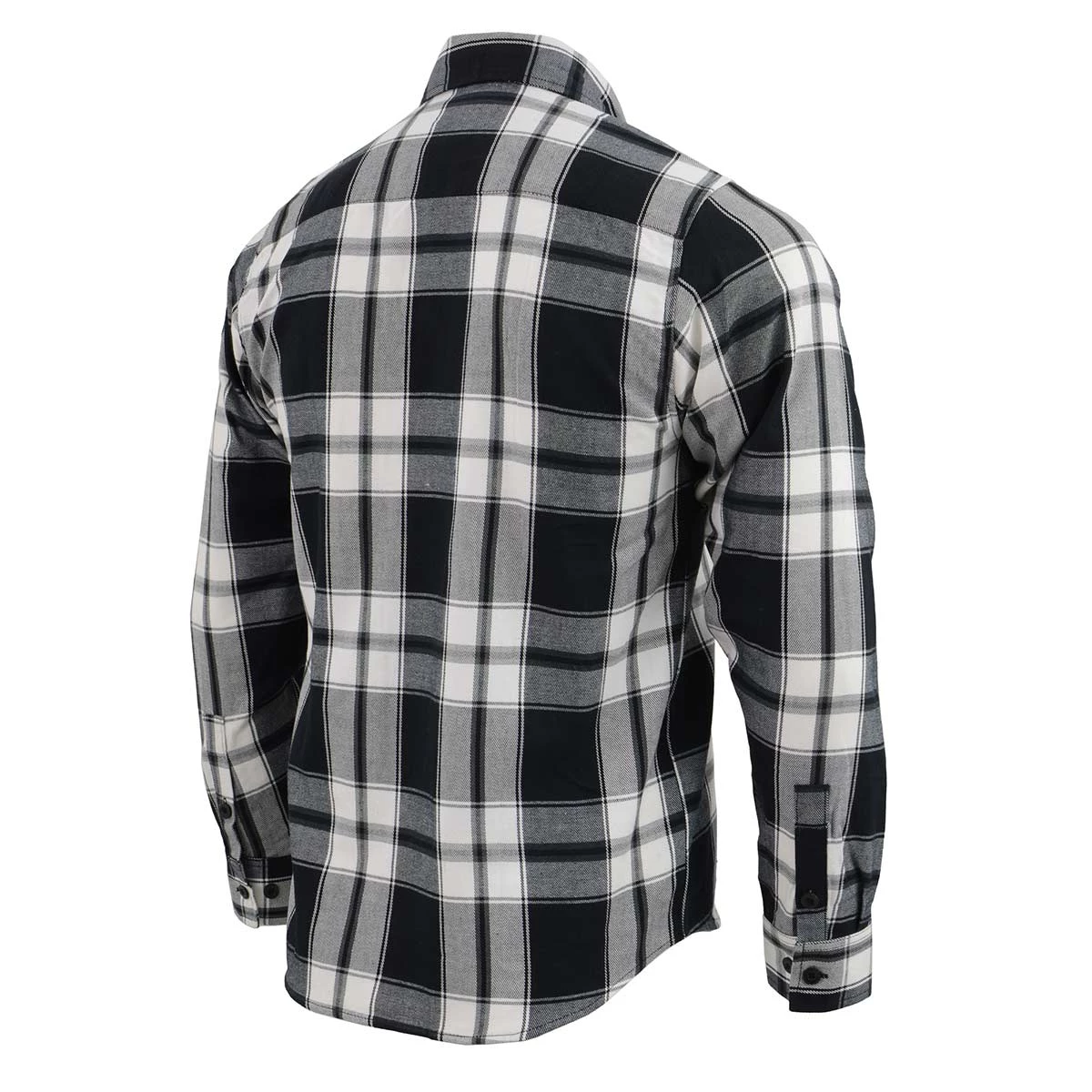 NexGen MNG11644 Men's Black And White Long Sleeve Cotton Flannel Shirt