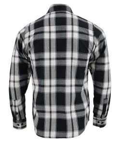 NexGen MNG11644 Men's Black And White Long Sleeve Cotton Flannel Shirt