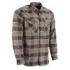 Milwaukee Leather MNG11648 Men's Grey With Brown And Orange Long Sleeve Cotton Flannel Shirt Riding Gear