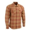 Milwaukee Leather MNG11653 Men's Brown And Beige Long Sleeve Cotton Flannel Shirt Riding Gear