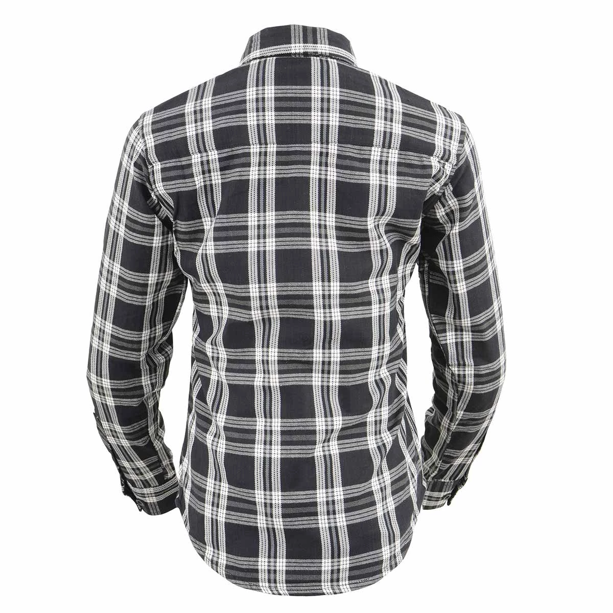 NexGen MNG21600 Ladies Black And White Long Sleeve Cotton Flannel Shirt