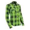NexGen MNG21606 Women's Lime Green And Black Long Sleeve Cotton Flannel Shirt